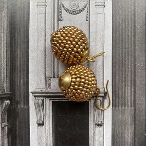 J crew Gold Beaded Ball Earrings